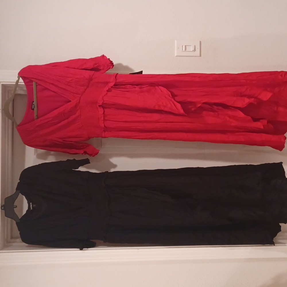 Express Faux Wrap Dress | Maxi I Size Large